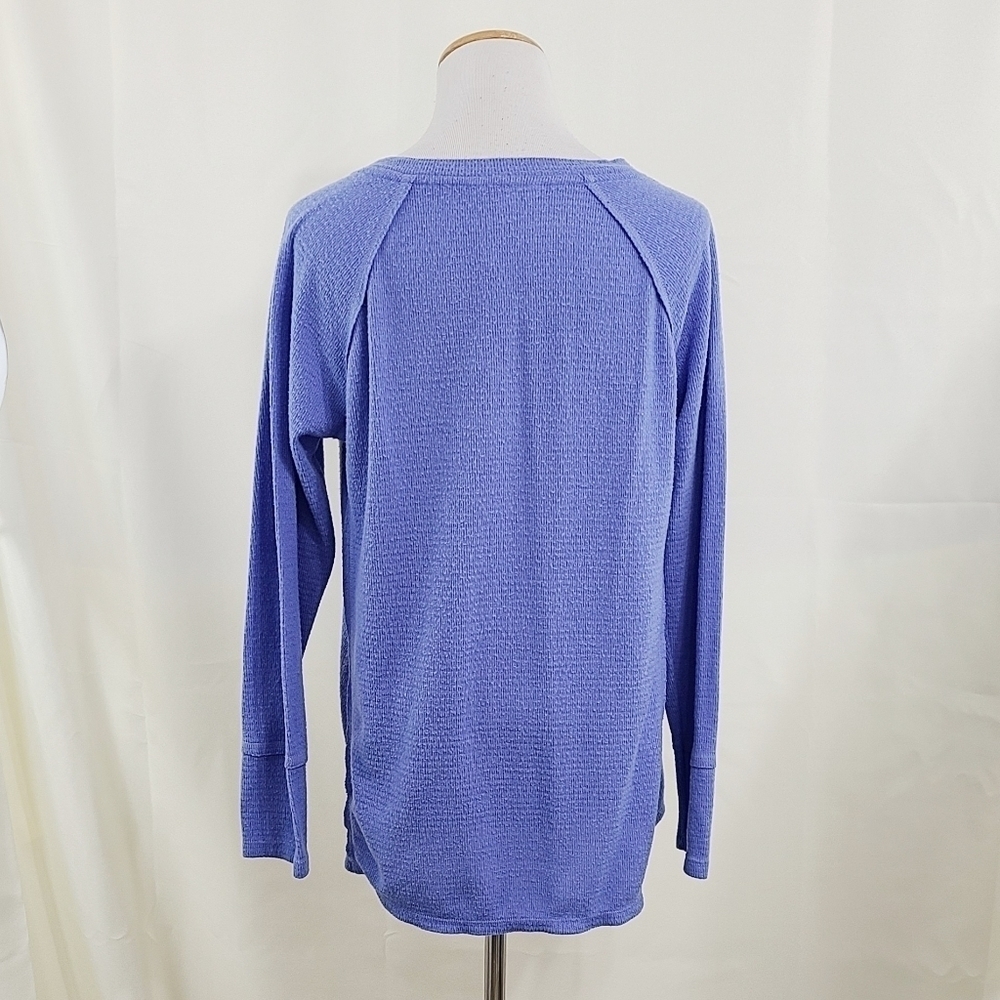 Wildfox Haley brushed waffle top orchid purple blue NEW Women's Thermal small - Picture 3 of 6